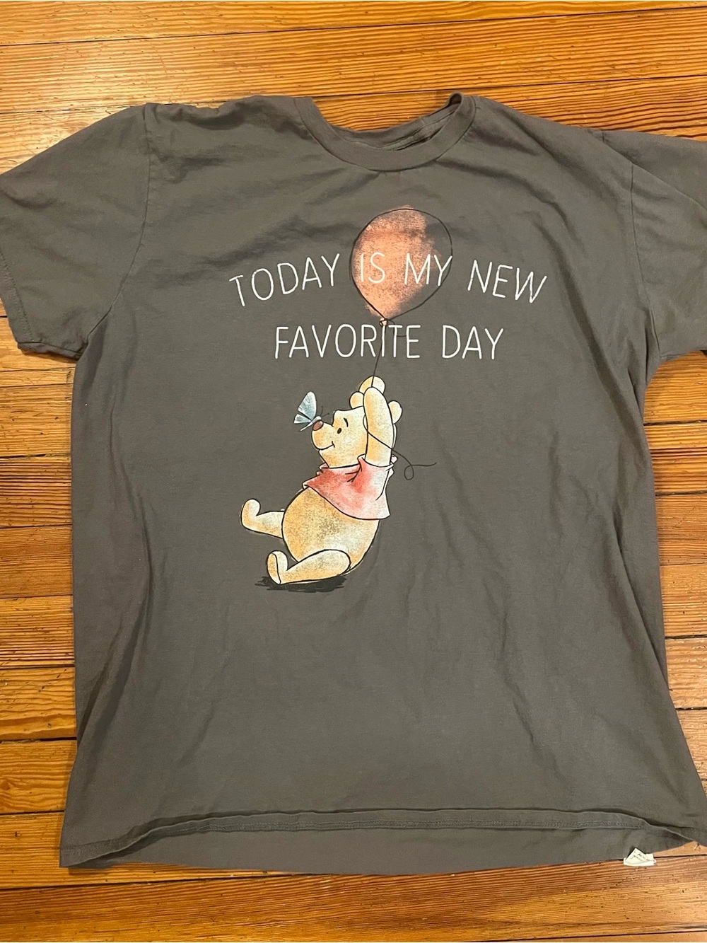 Official Disney Winnie The Pooh Grey Graphic Tee Size XL